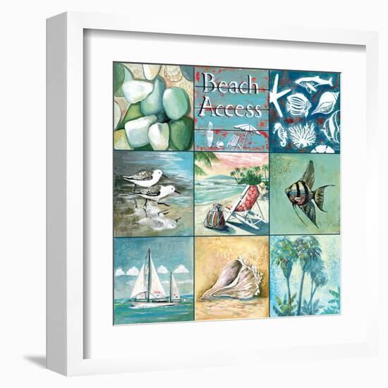 Beach Access - Nine Square-Gregory Gorham-Framed Art Print