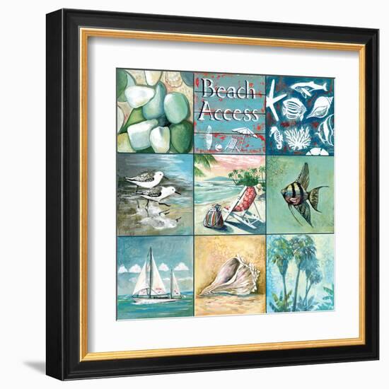 Beach Access - Nine Square-Gregory Gorham-Framed Art Print