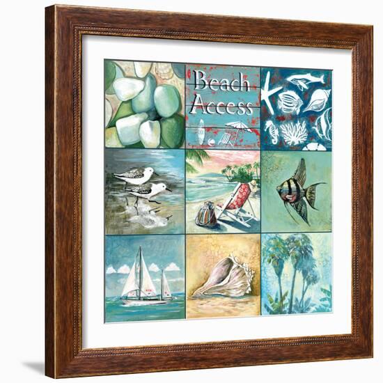 Beach Access - Nine Square-Gregory Gorham-Framed Art Print