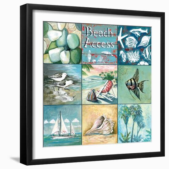 Beach Access - Nine Square-Gregory Gorham-Framed Art Print