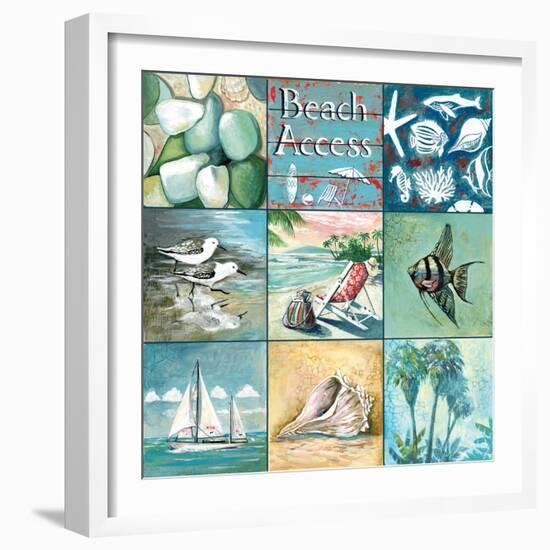 Beach Access - Nine Square-Gregory Gorham-Framed Art Print