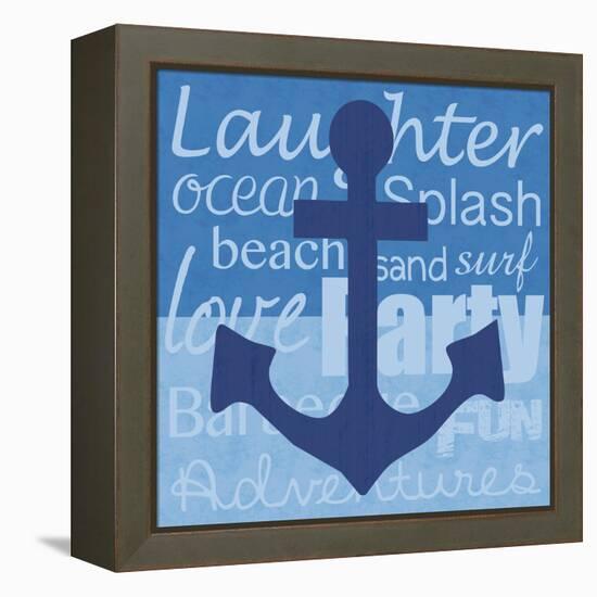 Beach Anchor-Lauren Gibbons-Framed Stretched Canvas