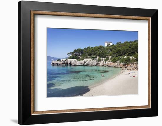 Beach and Bay of Cala Gat, Cala Ratjada, Majorca (Mallorca)-Markus Lange-Framed Photographic Print