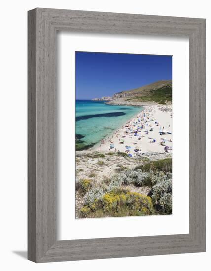 Beach and Bay of Cala Mesquita, Capdepera, Majorca (Mallorca)-Markus Lange-Framed Photographic Print