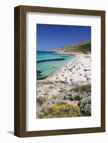 Beach and Bay of Cala Mesquita, Capdepera, Majorca (Mallorca)-Markus Lange-Framed Photographic Print