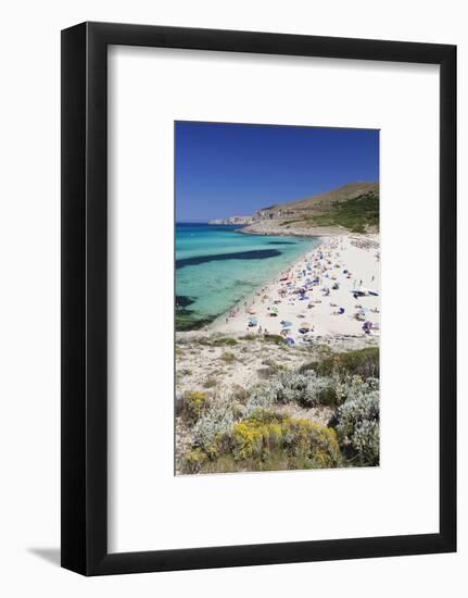 Beach and Bay of Cala Mesquita, Capdepera, Majorca (Mallorca)-Markus Lange-Framed Photographic Print