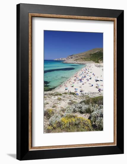 Beach and Bay of Cala Mesquita, Capdepera, Majorca (Mallorca)-Markus Lange-Framed Photographic Print