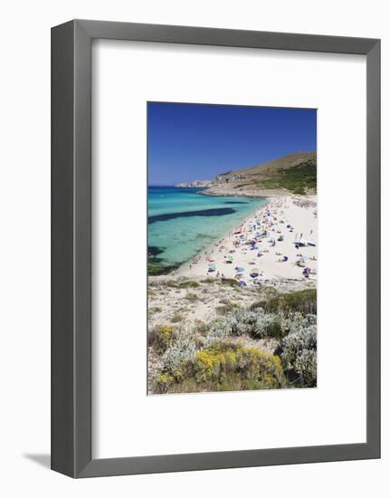 Beach and Bay of Cala Mesquita, Capdepera, Majorca (Mallorca)-Markus Lange-Framed Photographic Print