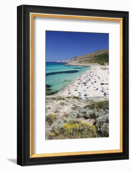 Beach and Bay of Cala Mesquita, Capdepera, Majorca (Mallorca)-Markus Lange-Framed Photographic Print