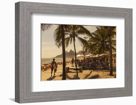 Beach and Cafe, Rio De Janeiro, Brazil, South America-Angelo-Framed Photographic Print