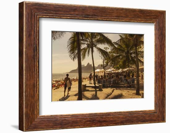 Beach and Cafe, Rio De Janeiro, Brazil, South America-Angelo-Framed Photographic Print