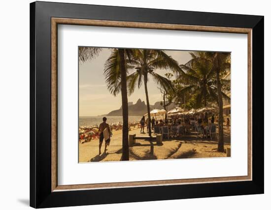 Beach and Cafe, Rio De Janeiro, Brazil, South America-Angelo-Framed Photographic Print