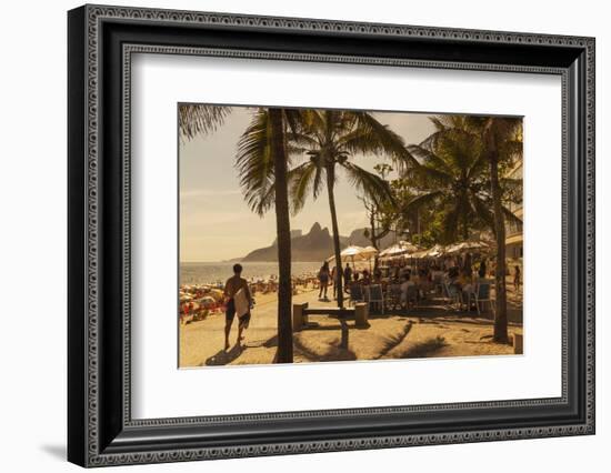 Beach and Cafe, Rio De Janeiro, Brazil, South America-Angelo-Framed Photographic Print