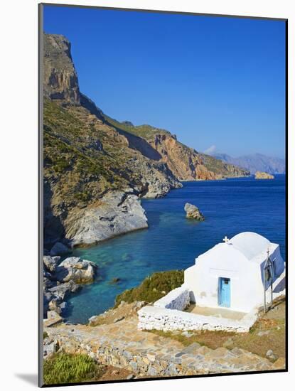 Beach and Church, Agia Anna, Amorgos, Cyclades, Aegean, Greek Islands, Greece, Europe-Tuul-Mounted Photographic Print