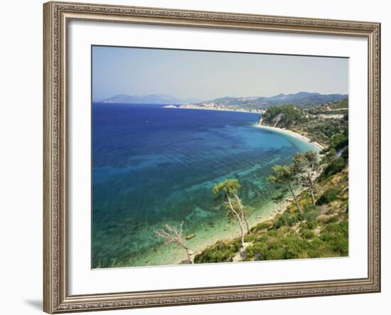 Beach and Coastline Near Kokkari, Samos, Dodecanese Islands, Greek Islands, Greece, Europe-David Beatty-Framed Photographic Print