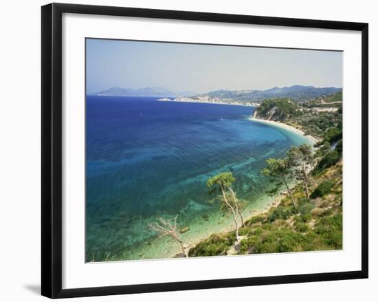 Beach and Coastline Near Kokkari, Samos, Dodecanese Islands, Greek Islands, Greece, Europe-David Beatty-Framed Photographic Print