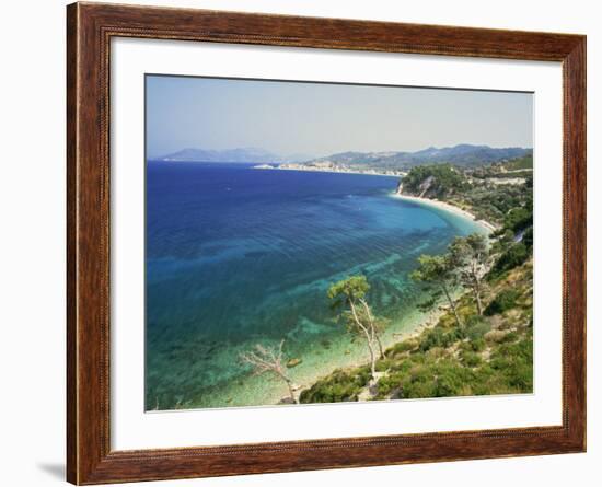Beach and Coastline Near Kokkari, Samos, Dodecanese Islands, Greek Islands, Greece, Europe-David Beatty-Framed Photographic Print