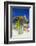 Beach and Colourful Beach Hut-Frank Fell-Framed Photographic Print