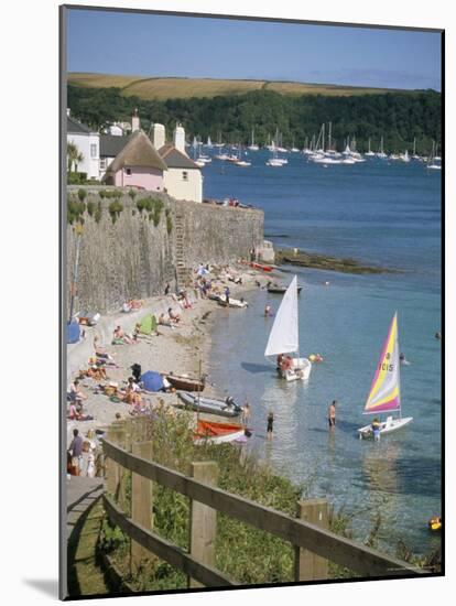 Beach and Cottages, St. Mawes, Cornwall, England, United Kingdom-Jenny Pate-Mounted Photographic Print