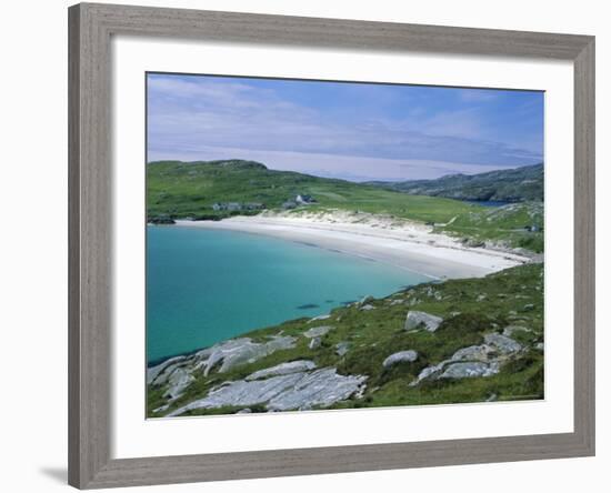 Beach and Dunes of Shell-Sand, Huisinis, North Harris, Outer Hebrides, Scotland, UK-Tony Waltham-Framed Photographic Print