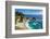 Beach and Falls, Julia Pfeiffer Beach, Mcway Falls, California-lucky-photographer-Framed Photographic Print