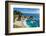 Beach and Falls, Julia Pfeiffer Beach, Mcway Falls, California-lucky-photographer-Framed Photographic Print