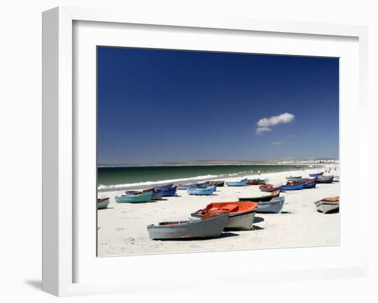 Beach and Fishing Boats, Paternoster, Western Cape, South Africa, Africa-Peter Groenendijk-Framed Photographic Print