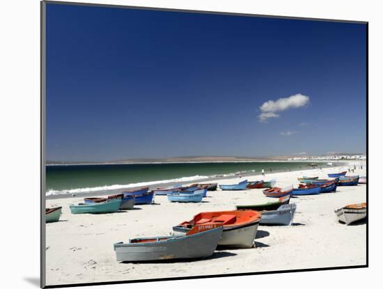 Beach and Fishing Boats, Paternoster, Western Cape, South Africa, Africa-Peter Groenendijk-Mounted Photographic Print