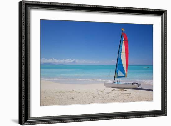 Beach and Hobie Cat-Frank Fell-Framed Photographic Print