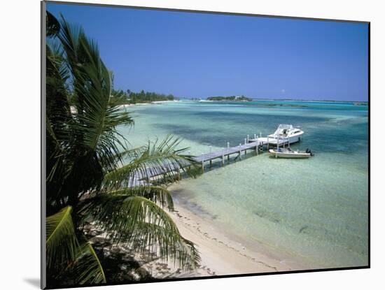 Beach and Jetty, Near Georgetown, Exuma, Bahamas, West Indies, Central America-Ethel Davies-Mounted Photographic Print