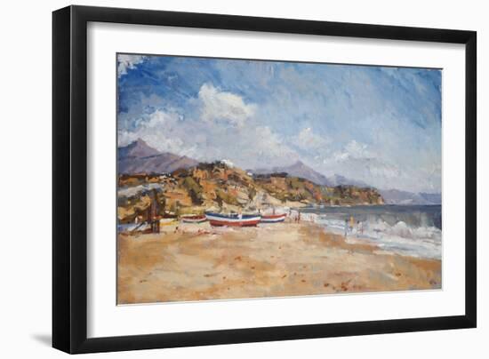 Beach and Mountains, Nerja, 2001-Christopher Glanville-Framed Giclee Print