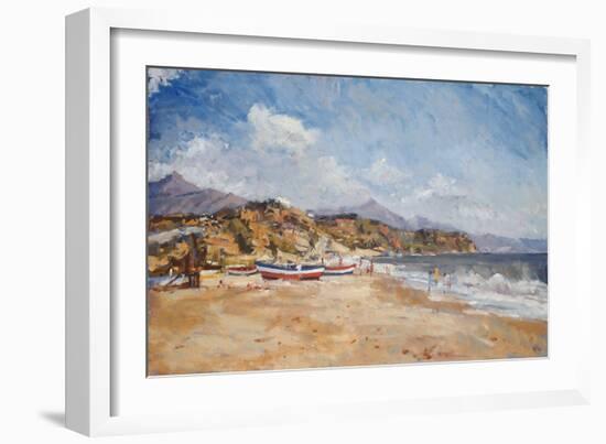 Beach and Mountains, Nerja, 2001-Christopher Glanville-Framed Giclee Print