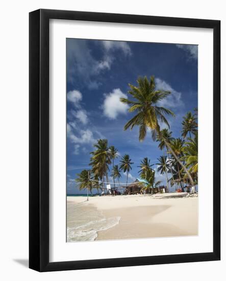 Beach and Palm Trees on Dog Island in the San Blas Islands, Panama, Central America-Donald Nausbaum-Framed Photographic Print