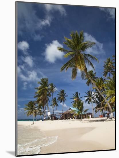 Beach and Palm Trees on Dog Island in the San Blas Islands, Panama, Central America-Donald Nausbaum-Mounted Photographic Print