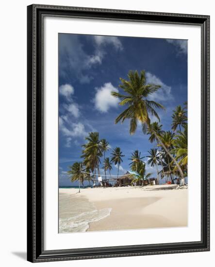 Beach and Palm Trees on Dog Island in the San Blas Islands, Panama, Central America-Donald Nausbaum-Framed Photographic Print