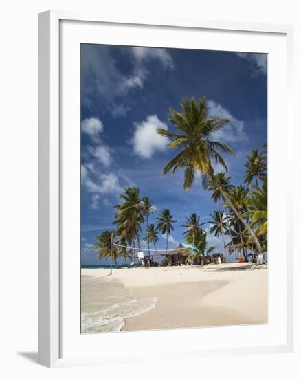 Beach and Palm Trees on Dog Island in the San Blas Islands, Panama, Central America-Donald Nausbaum-Framed Photographic Print