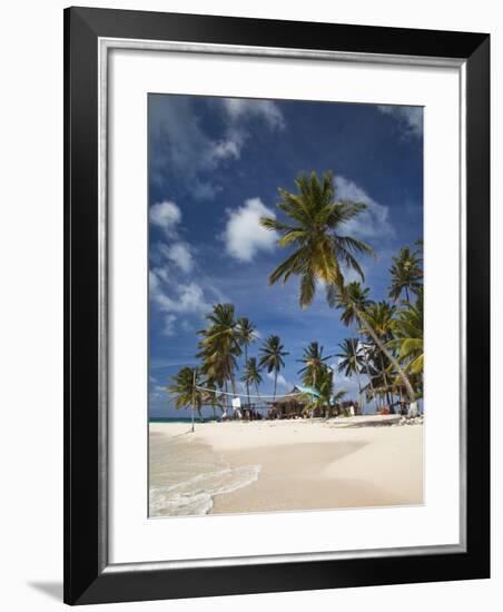 Beach and Palm Trees on Dog Island in the San Blas Islands, Panama, Central America-Donald Nausbaum-Framed Photographic Print