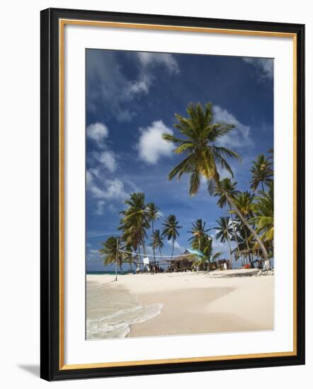 Beach and Palm Trees on Dog Island in the San Blas Islands, Panama, Central America-Donald Nausbaum-Framed Photographic Print