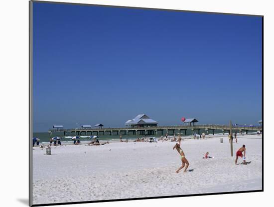 Beach and Pier, Clearwater Beach, Florida, United States of America, North America-Fraser Hall-Mounted Photographic Print