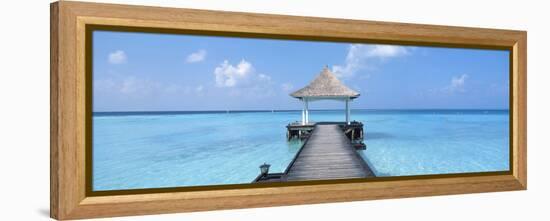 Beach and Pier the Maldives-null-Framed Stretched Canvas