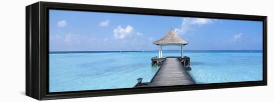 Beach and Pier the Maldives-null-Framed Stretched Canvas