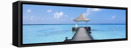 Beach and Pier the Maldives-null-Framed Stretched Canvas