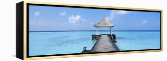 Beach and Pier the Maldives-null-Framed Stretched Canvas