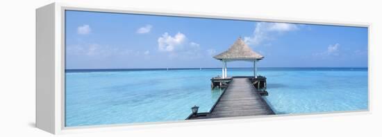 Beach and Pier the Maldives-null-Framed Stretched Canvas