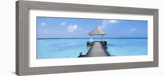 Beach and Pier the Maldives-null-Framed Photographic Print