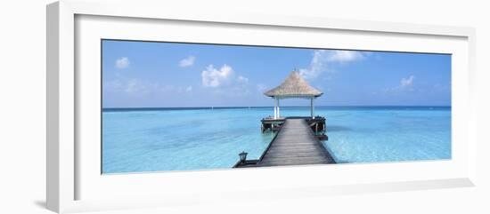 Beach and Pier the Maldives-null-Framed Photographic Print