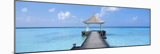 Beach and Pier the Maldives-null-Mounted Photographic Print