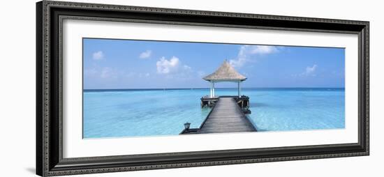 Beach and Pier the Maldives-null-Framed Photographic Print