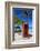 Beach and Red Telephone Box-Frank Fell-Framed Photographic Print
