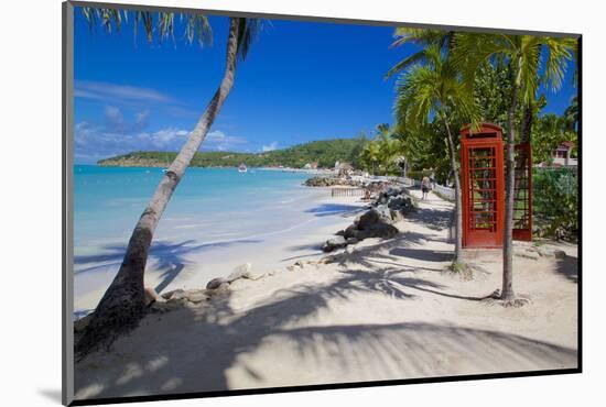 Beach and Red Telephone Box-Frank Fell-Mounted Photographic Print